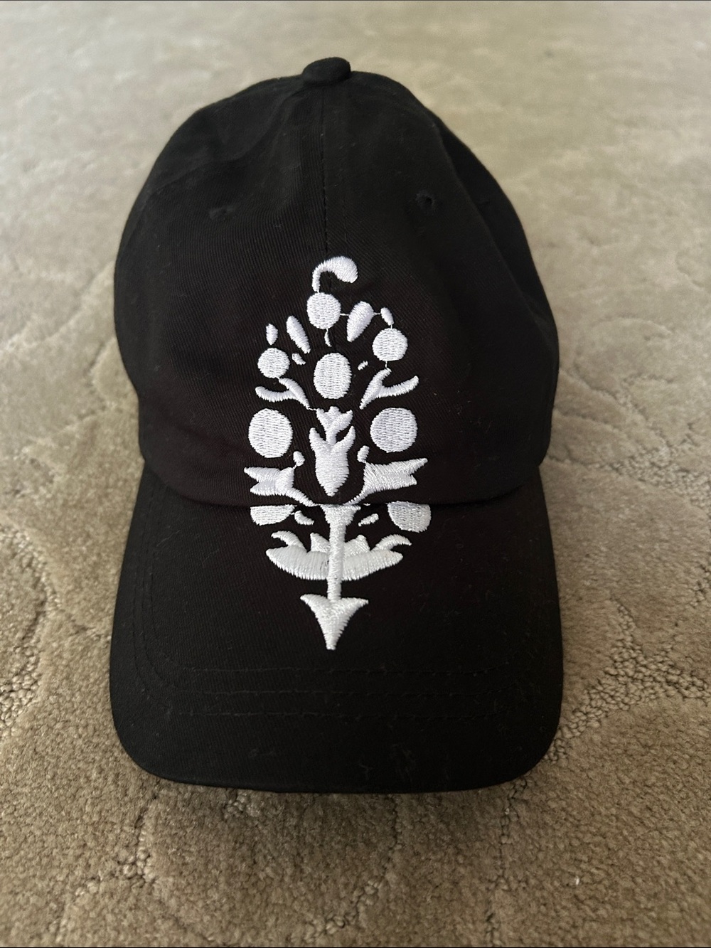 FP Movement Big Buti Baseball Cap Embroidered Black White Logo